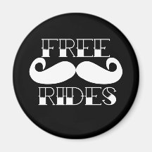 Free Mustache Rides Magnets