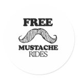 FREE MUSTACHE RIDES stickers