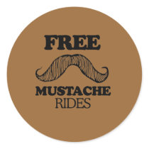 FREE MUSTACHE RIDES stickers