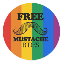 FREE MUSTACHE RIDES stickers