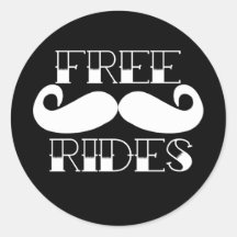 Free Mustache Rides Stickers