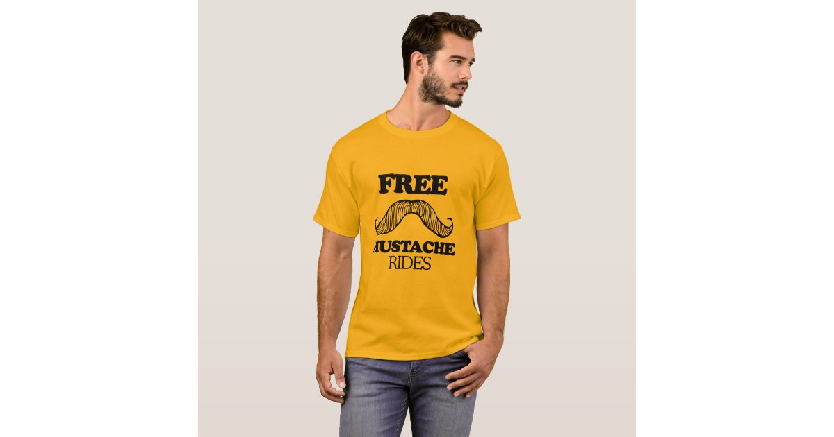 free mustache rides t shirt