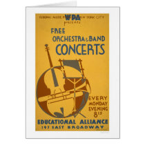 Free Orchestra Concerts 1938 WPA cards