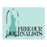 Free our journalists postcard