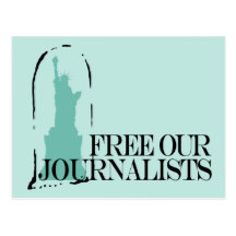 Free our journalists postcard