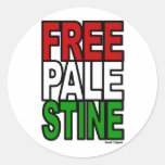 Free Palestine Block Round Sticker