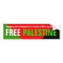 Free Palestine Bumper Sticker bumper stickers