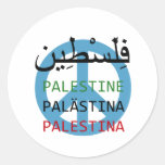 Free Palestine Round Stickers