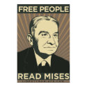 Free People Read Mises Poster posters