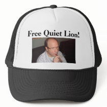 Free Quiet Lion! trucker hat hats