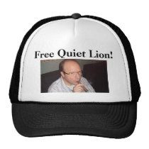 Free Quiet Lion! trucker hat hats