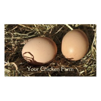 Free range eggs business card