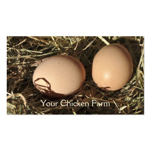 Free range eggs business card (front side)