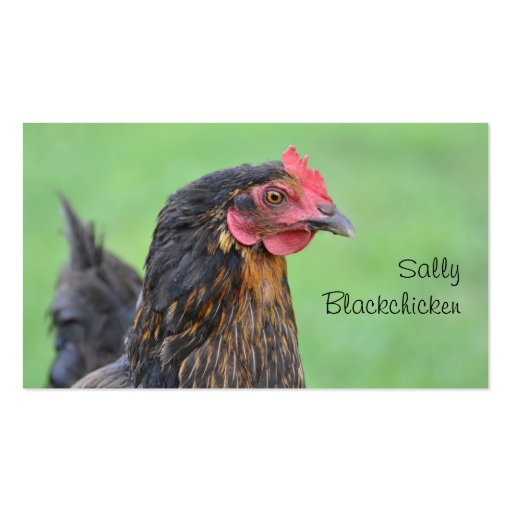 Free range eggs business card (front side)