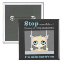 Free Schrodinger's Cat Pins