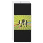 Free Silhouettes of Dancing Girls Rack Card Template