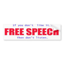 Free Speech bumper stickers
