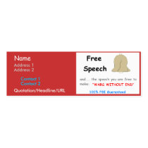 Free Speech Personal Card business cards