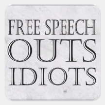 Free Speech Sabotage Sticker