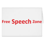 Free Speech Zone, just words Greeting Card