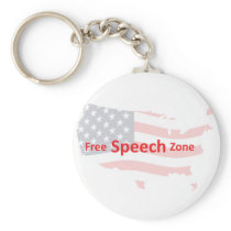 Free Speech Zone Key Chains