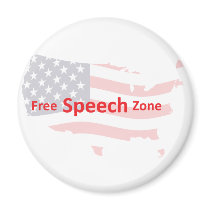 Free Speech Zone Fridge Magnet