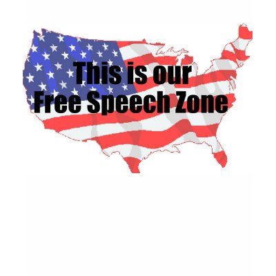 Free Speech Zone Tee Shirt by burntright