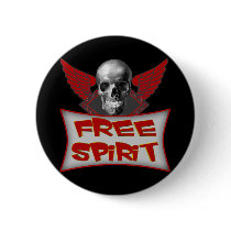 Free Spirit Biker Buttons