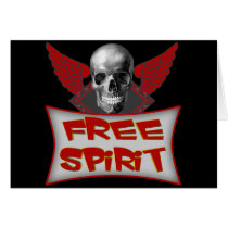 Free Spirit Biker Greeting Cards