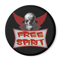 Free Spirit Biker Fridge Magnets