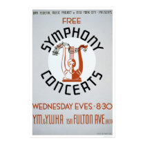 Free Symphony Concerts 1941 WPA posters