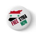 Free Syria Now Pinback Buttons