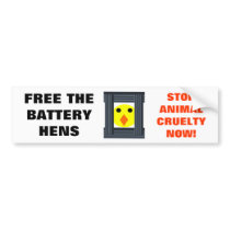 Free the Battery Hens Bumper Sticker