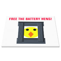 Free the Battery Hens Canvas Print