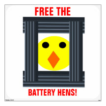 Free the Battery Hens Wall Decal