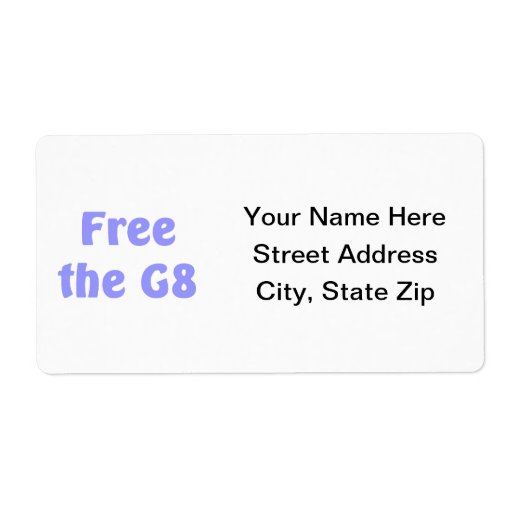 Free The G8 Shipping Labels