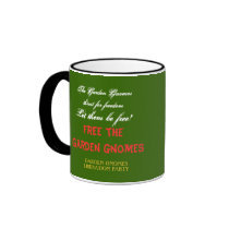 Free the Garden gnomes mugs by patrickrp Free the Garden gnomes mugs