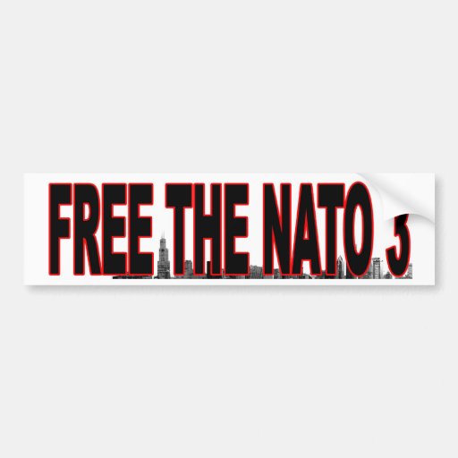 FREE the NATO 3 bumper sticker