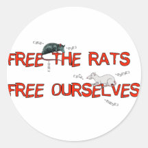 Free The Rats Round Stickers