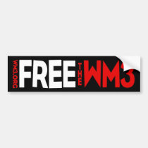 FREE THE WM3 bumper sticker bumper stickers