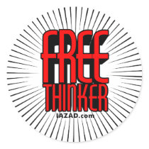 Free Thinker Round Stickers