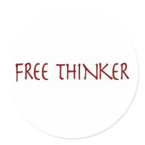 Free Thinker stickers by worldsfair Free Thinker stickers