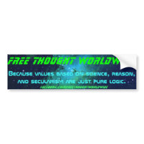 Free Thought Worldwide Bumper Sticker