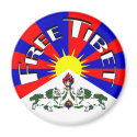 Free Tibet Badge magnets by JaZilla Free Tibet Badge magnets