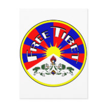 Free Tibet Badge postcards