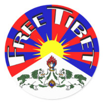 Free Tibet Badge stickers by JaZilla Free Tibet Badge stickers