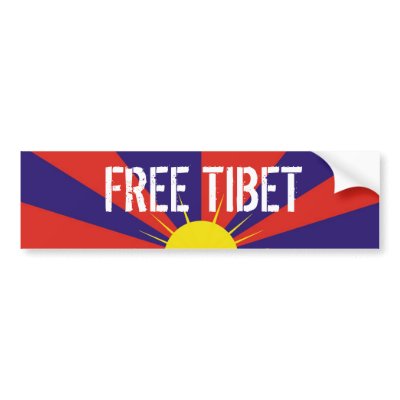 FREE TIBET BUMPER STICKER by freetibet
