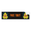 Free Tibet Bumper Sticker bumper stickers by Keldug Free Tibet Bumper Sticker bumper stickers