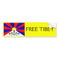 FREE TIBET Bumper Sticker bumper stickers