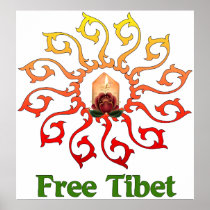 Free Tibet Candle Print